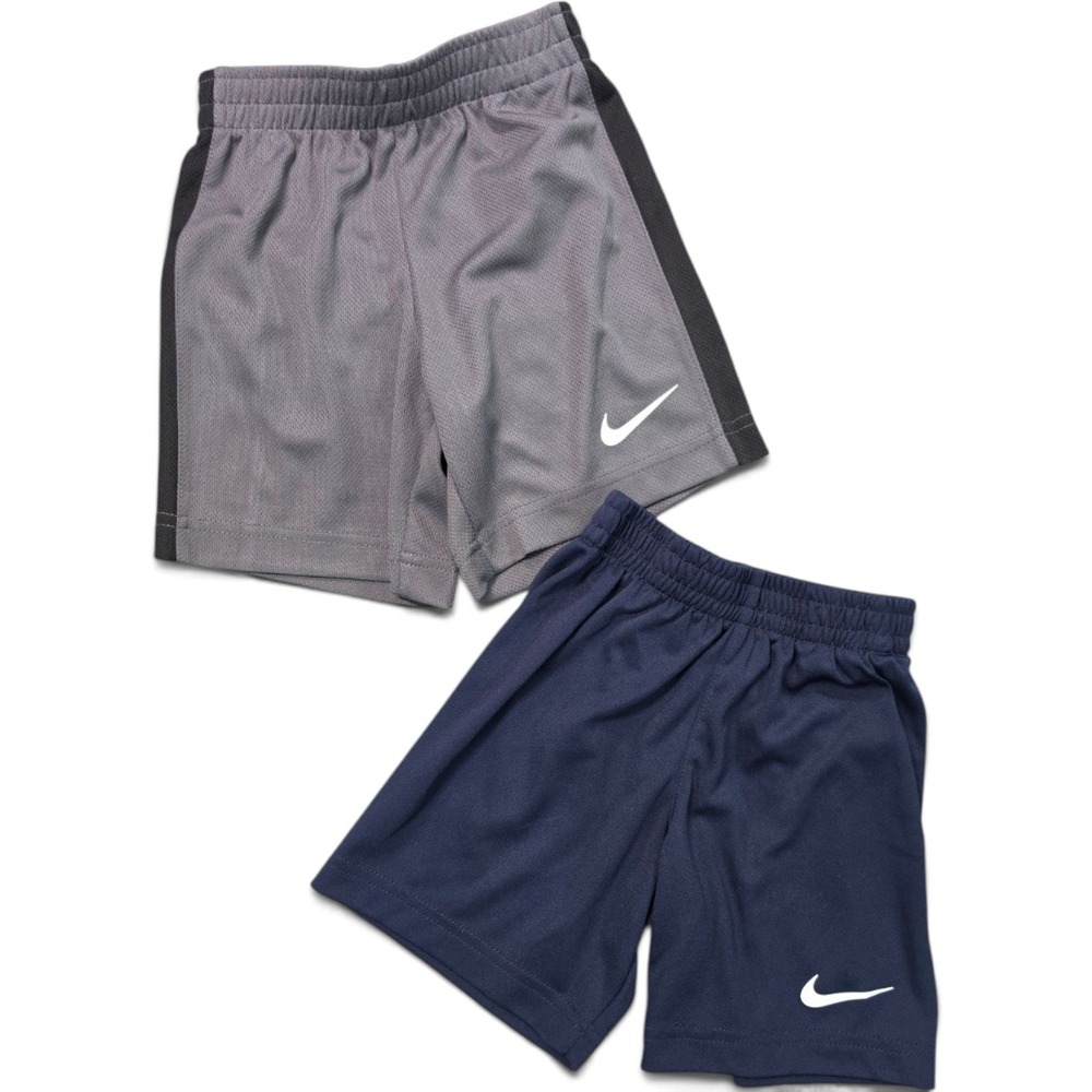 Nike Dri-FIT Athletic Shorts 2 Piece Bundle Gray Navy Boys 4T